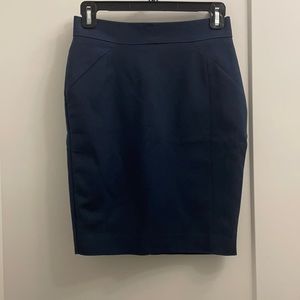 H&M navy pencil skirt